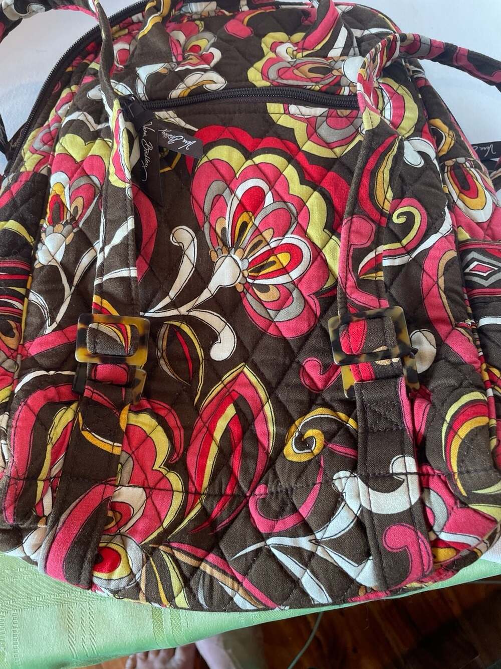 Vera Bradley Retired Puccini Pattern Small Quilted Backpack